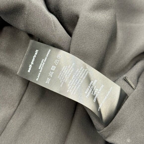 🆕 SELF PORTRAIT 🧿 NWOT Black Guipure Diamante Lace Mini Dress - Sz UK 10 US 6 - Picture 15 of 15